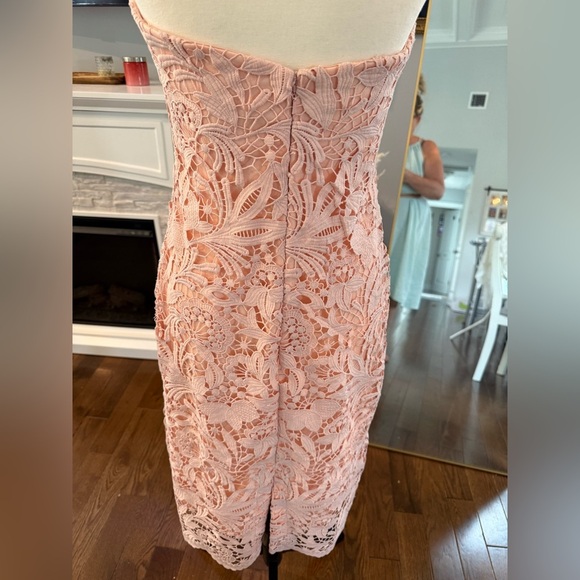 Jovani Pink Sheath Cocktail Dress Sweetheart Neckline - Picture 6 of 7